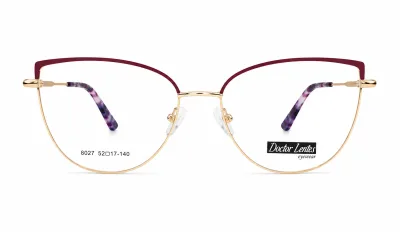 8027 - Metal Tendencia Doctor Lentes Dama Redondos