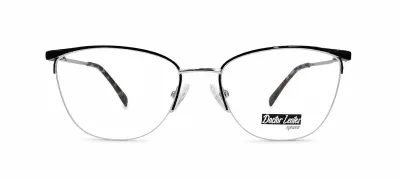 LE6313 C1 - Metal Tendencia Doctor Lentes Dama Redondos